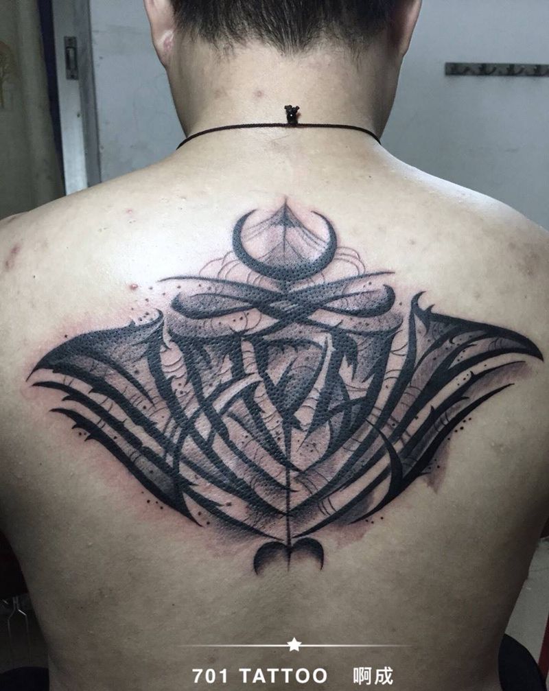 暗黑字体纹身图片