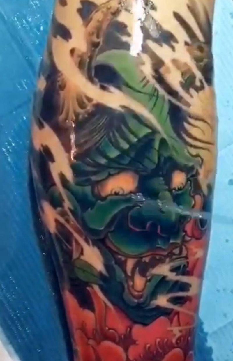 般纹身图片_腿部纹身图案