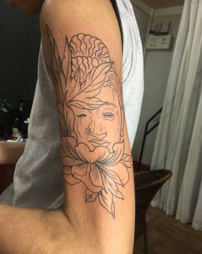 线条美纹身图片