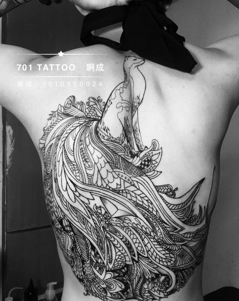 狐狸完成纹身图片