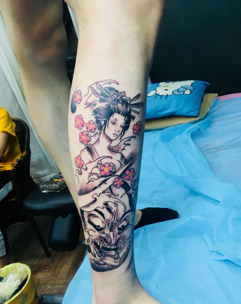 艺妓纹身图片