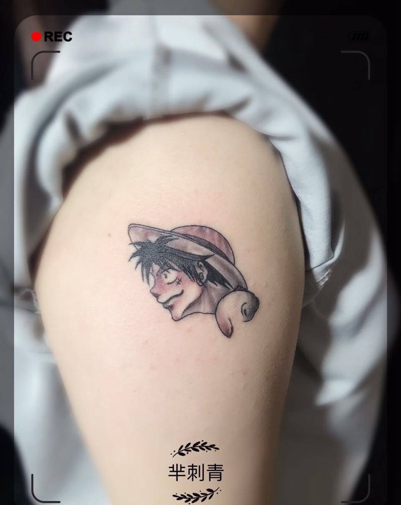 路飞纹身图片_成品欧美纹身图案