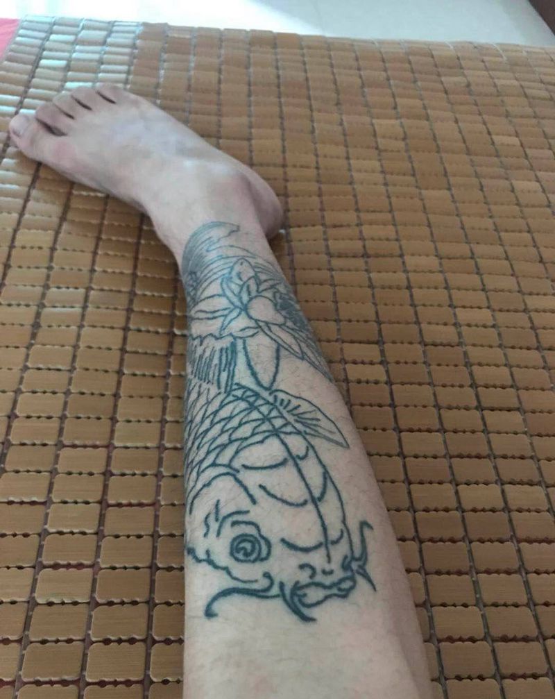 鲤鱼修改纹身图片