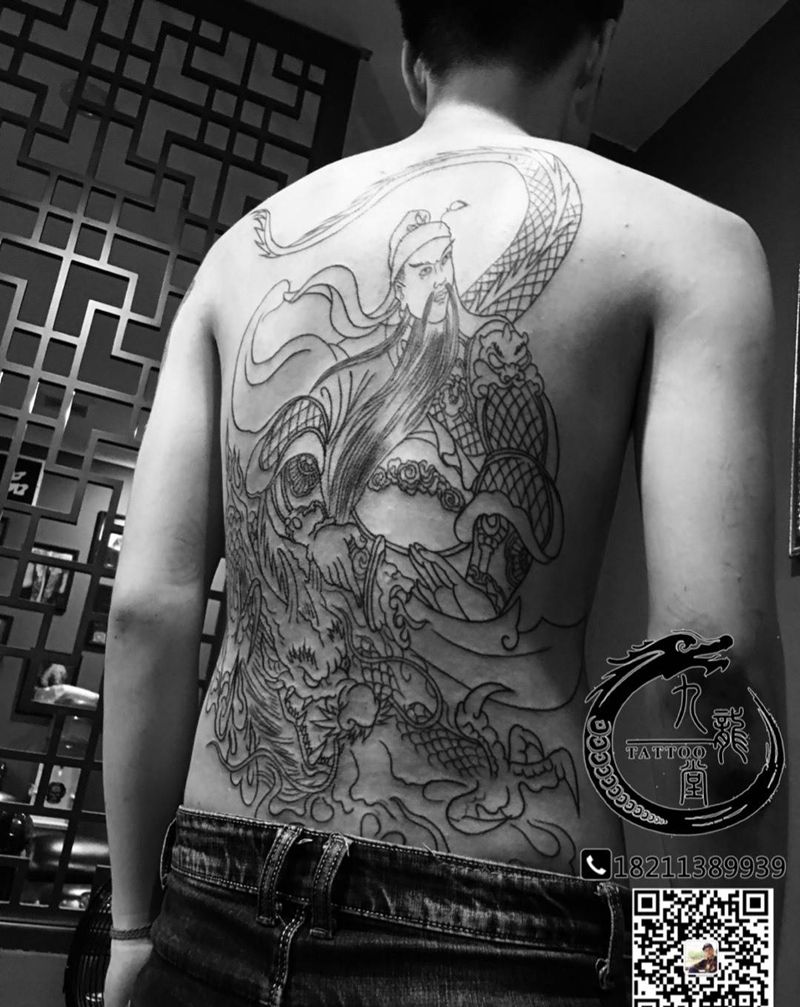 关二哥纹身图片