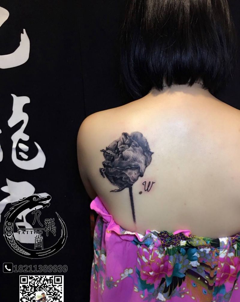 枯萎的玫瑰纹身图片