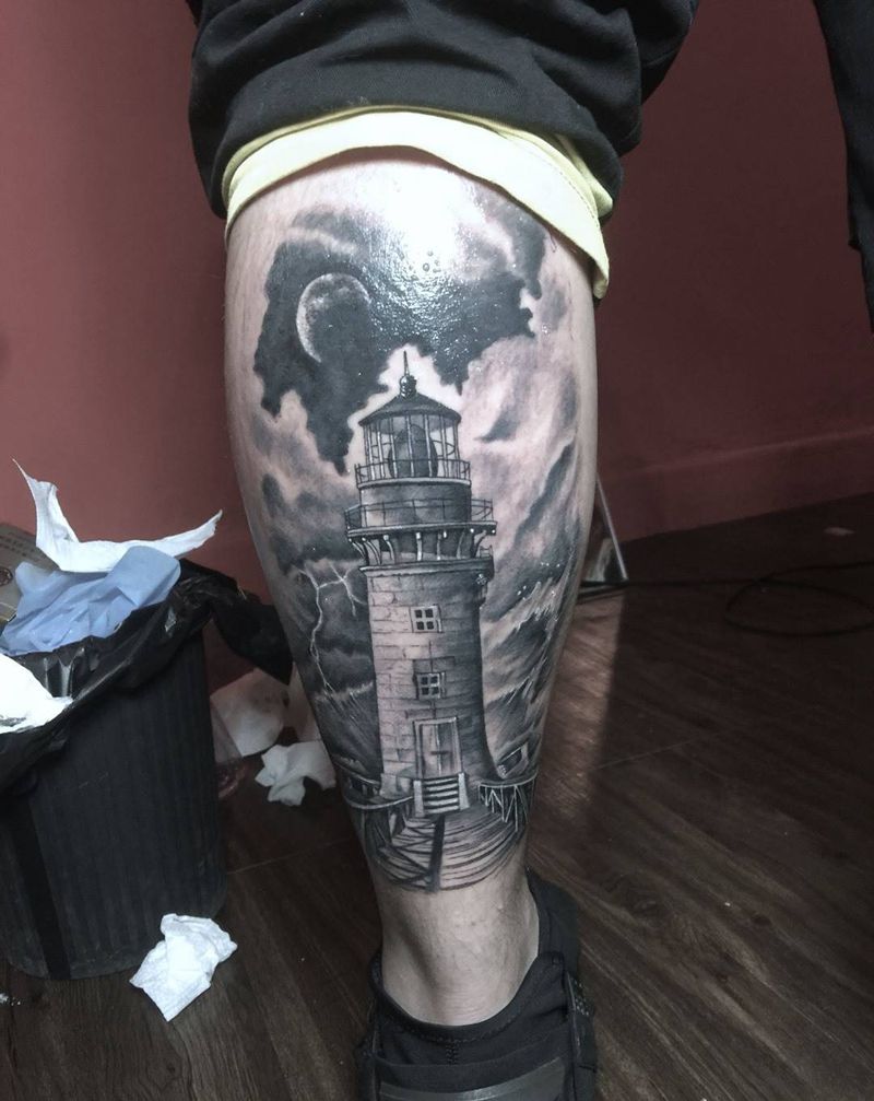 灯塔纹身图片