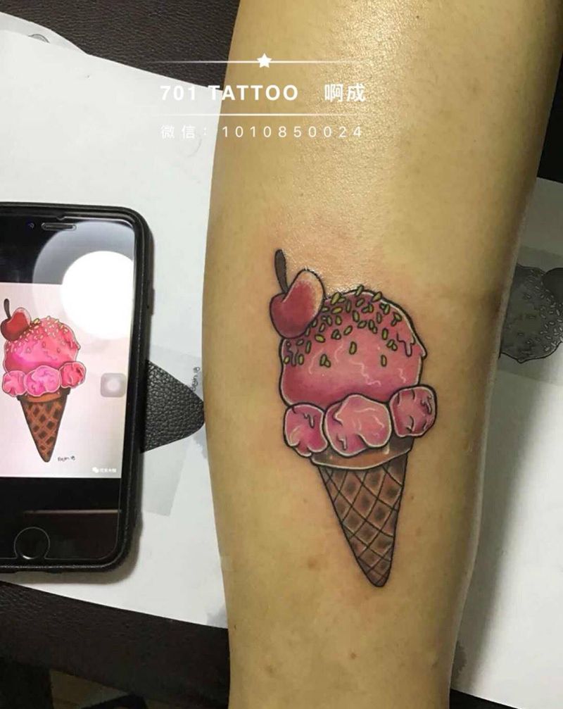 雪糕纹身图片