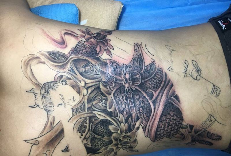 二郎真君。未完纹身图片