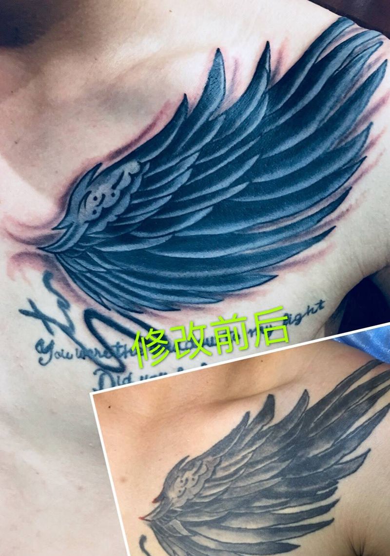 翅膀纹身图片