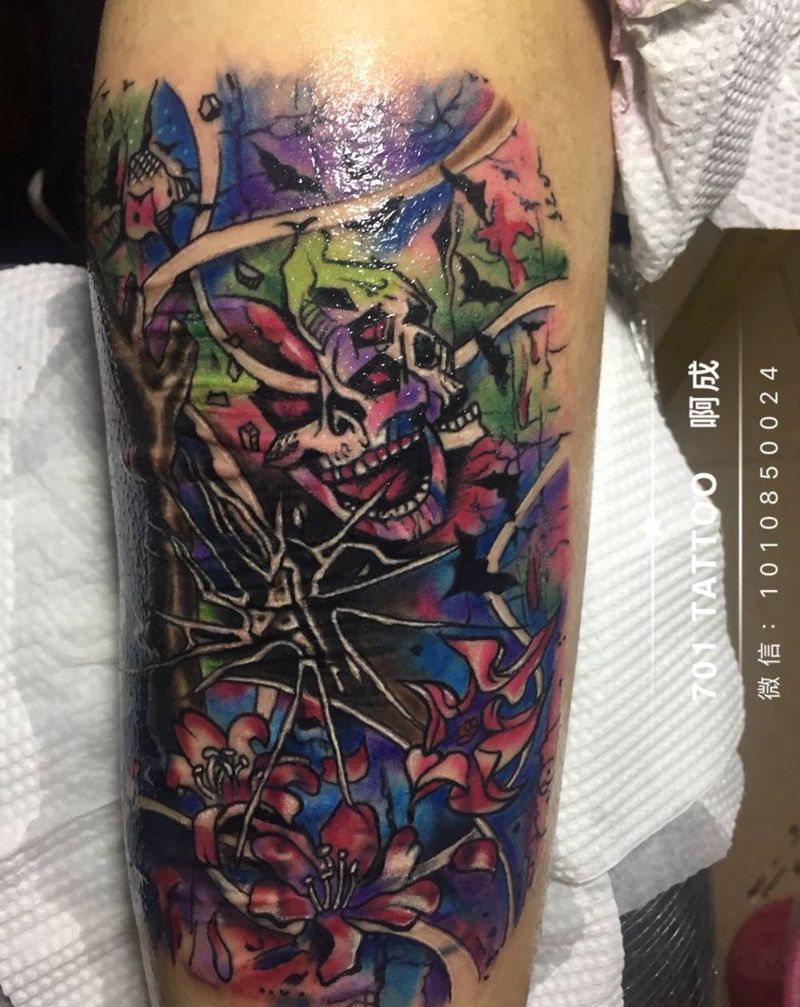 客人自带手稿纹身图片