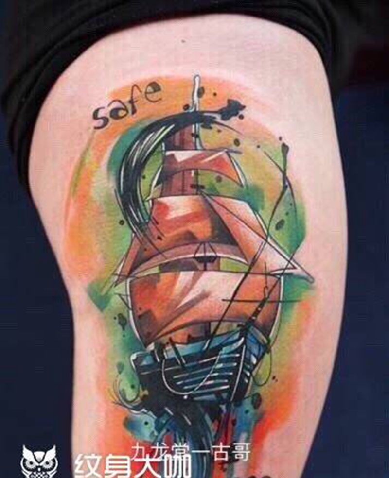 船纹身图片