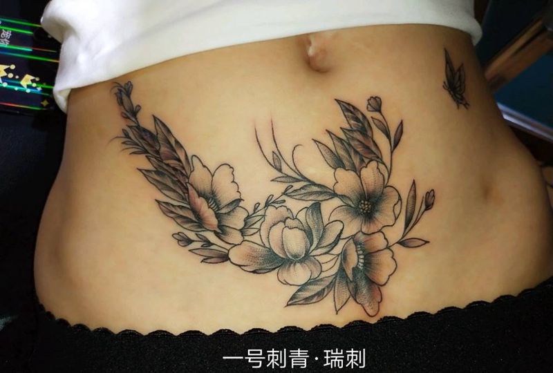 私人订制纹身图片_腹部纹身图案