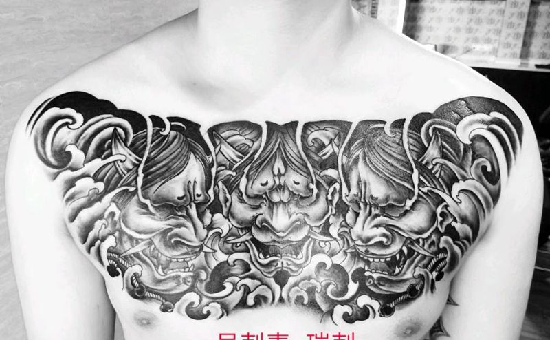 私人订制纹身图片_胸部纹身图案