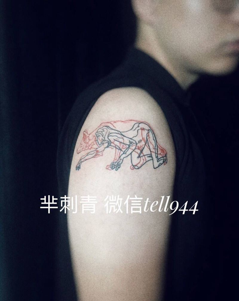 无名纹身图片_成品欧美人物动物纹身图案