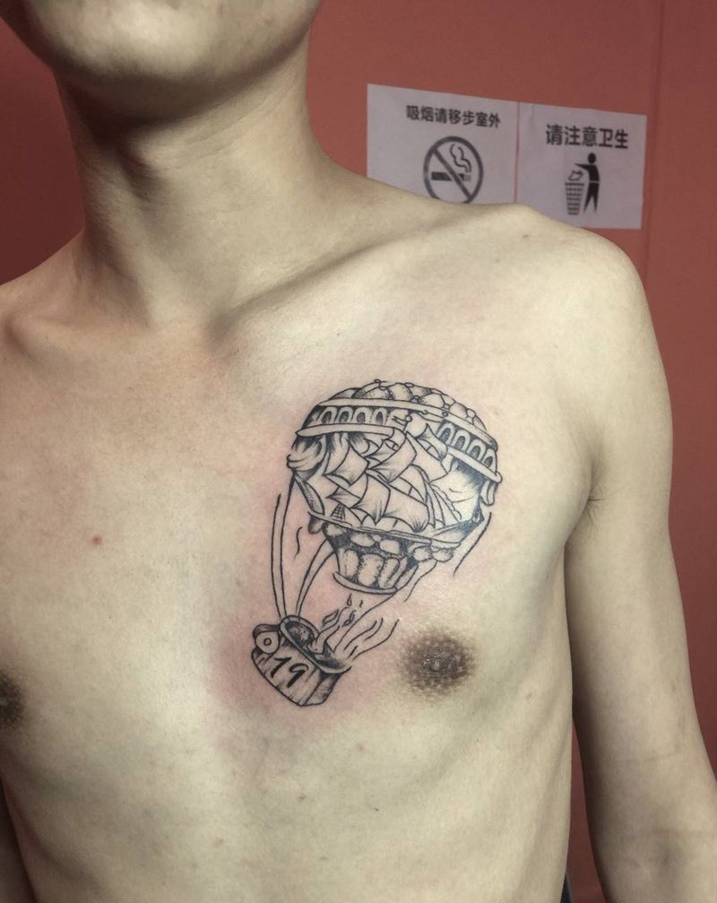 热气球纹身图片