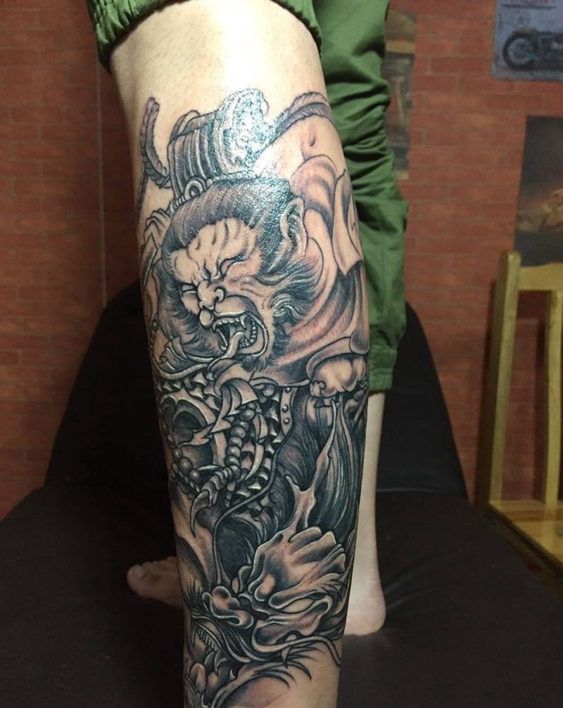 战斗圣佛纹身图片