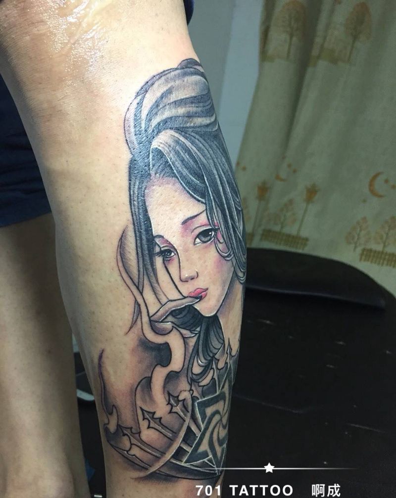 艺姬纹身图片