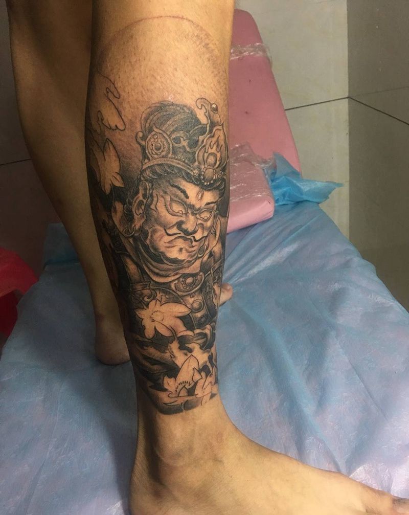 包小腿纹身图片