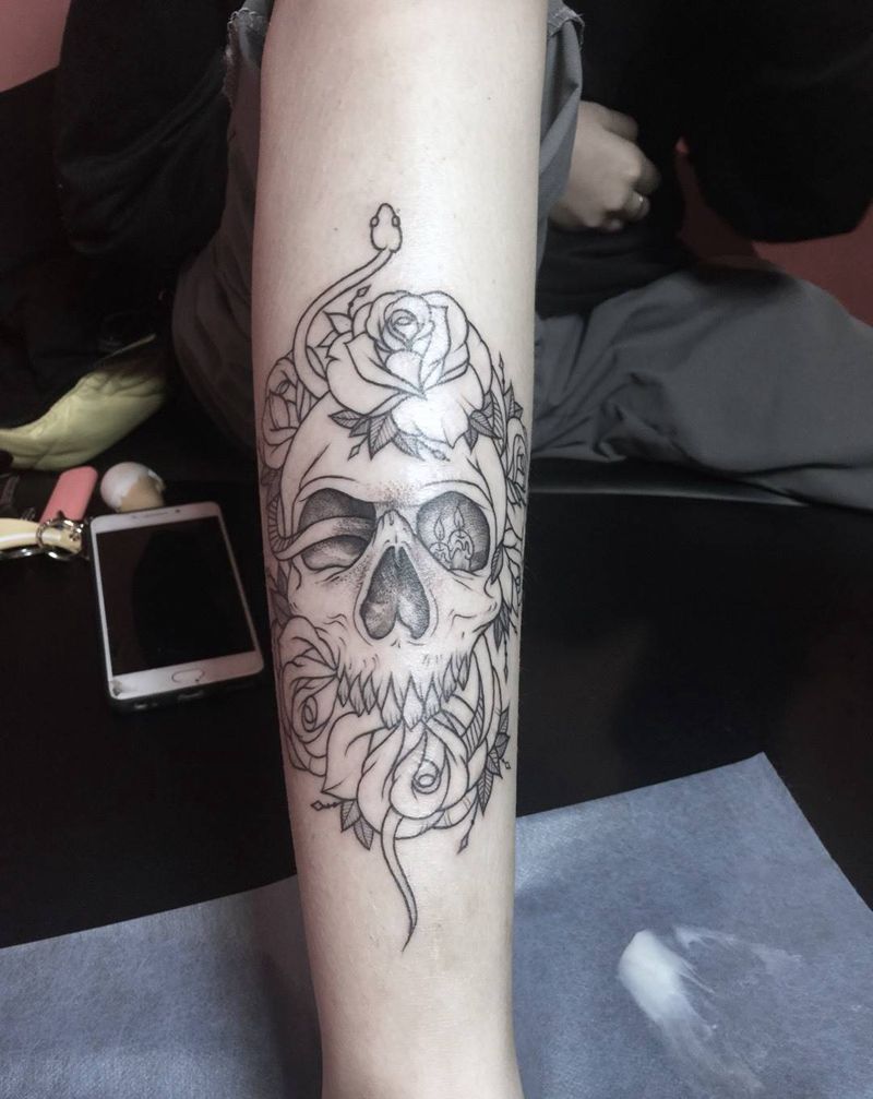 1骷髅头纹身图片