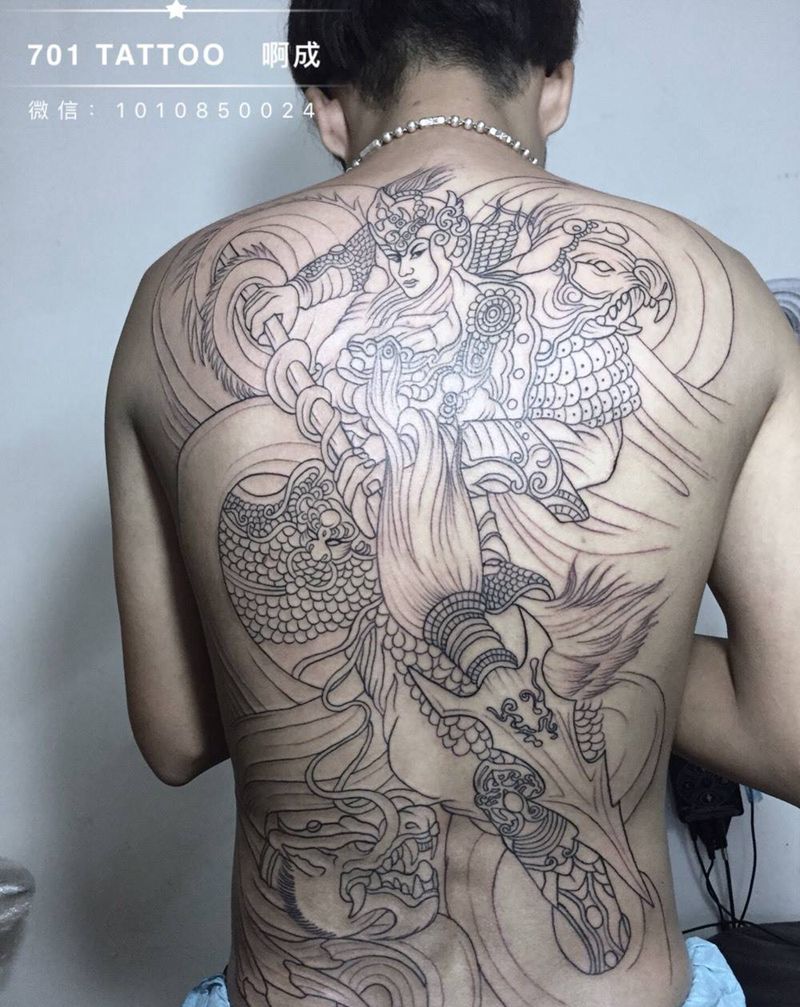 赵子龙纹身图片