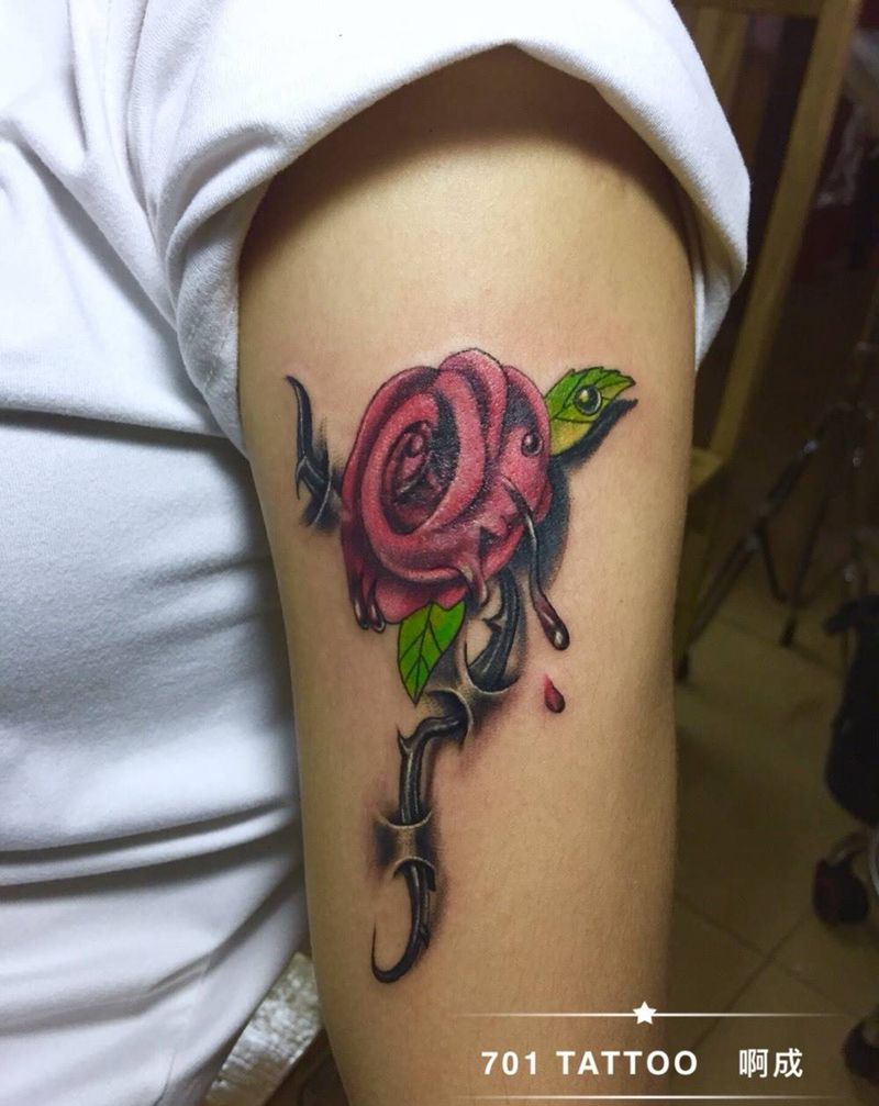 玫瑰纹身图片