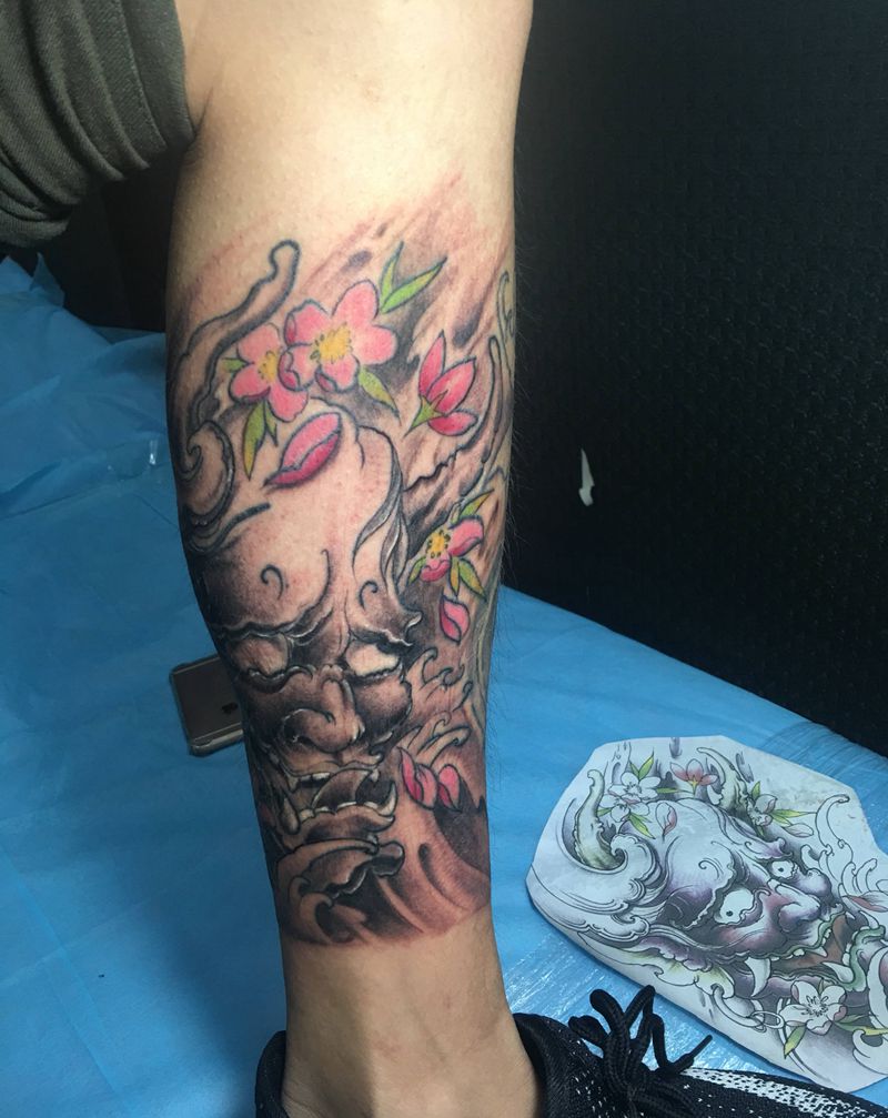 包小腿纹身图片