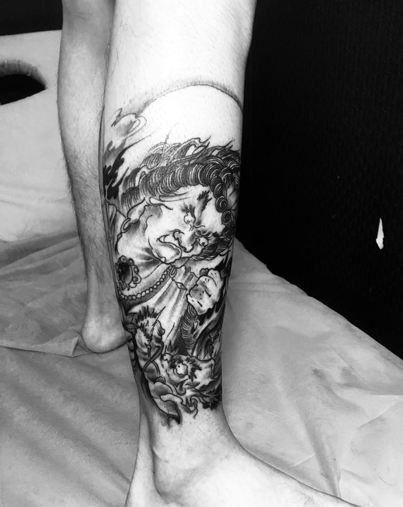 不动明王纹身图片