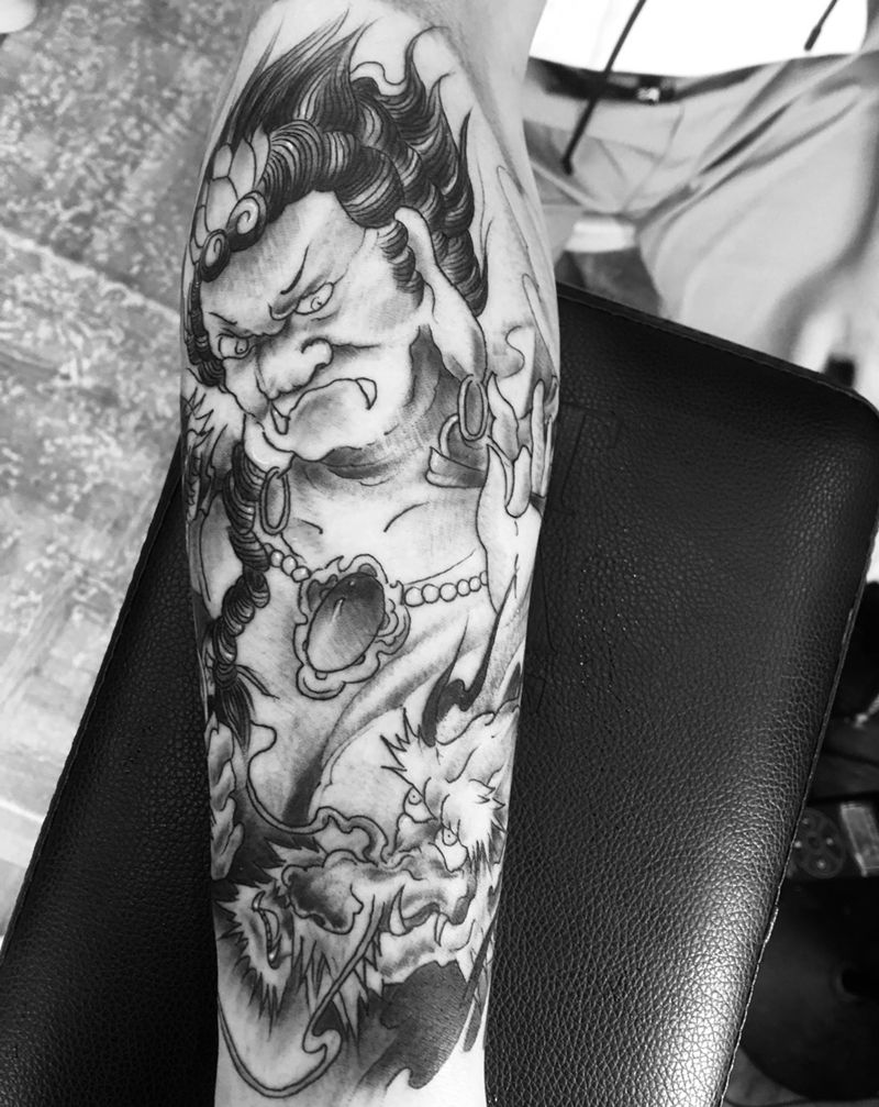 不动明王纹身图片