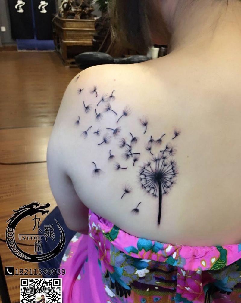 蒲公英纹身图片