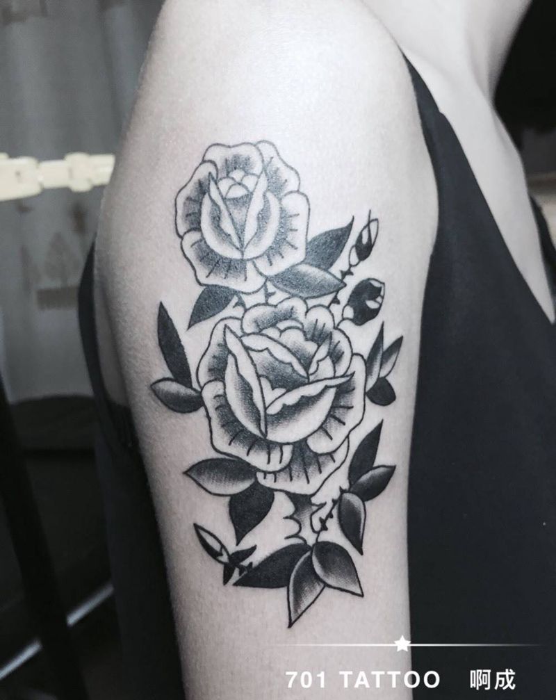 old school花纹身图片