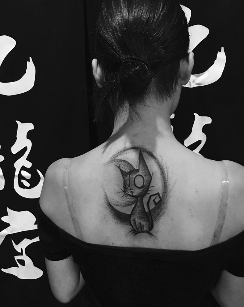 猫纹身图片