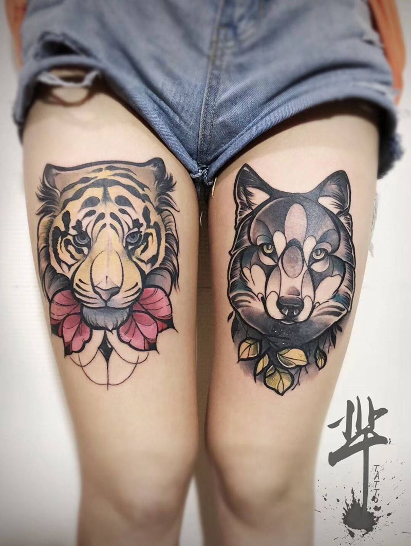 两兄弟哈哈哈纹身图片