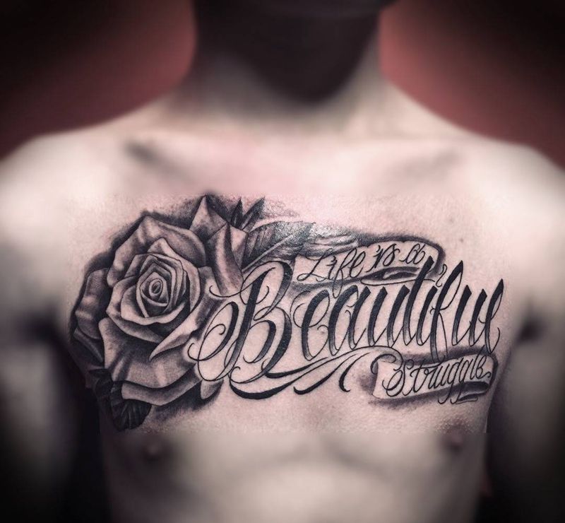 花体拼花纹身图片