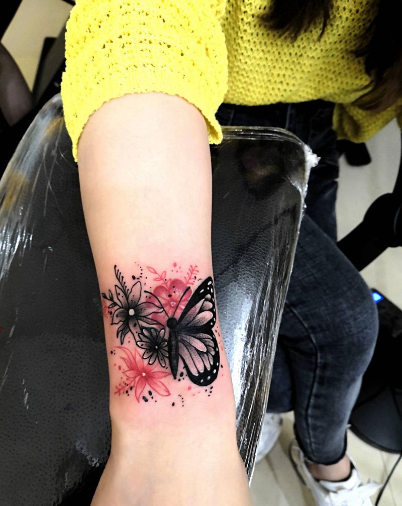 修改盖疤纹身图片_手臂纹身图案