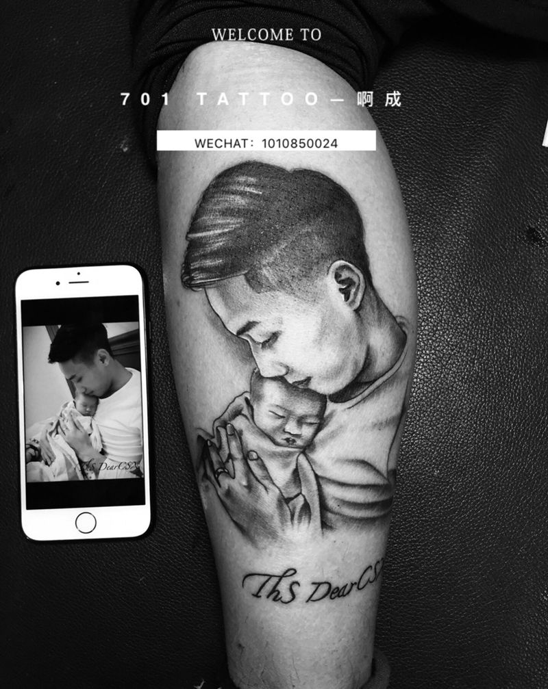 父爱,照片纹身纹身图片