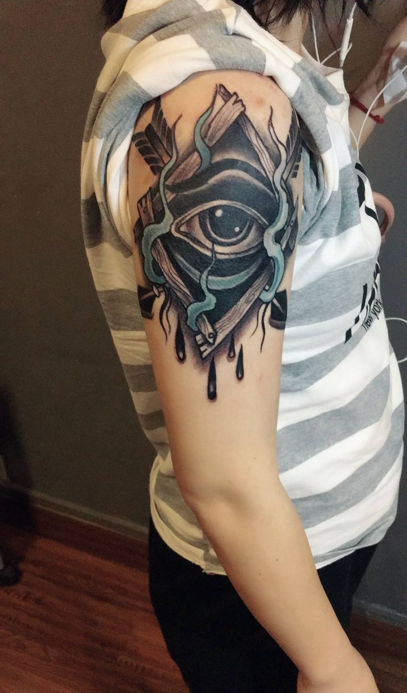 眼睛纹身图片