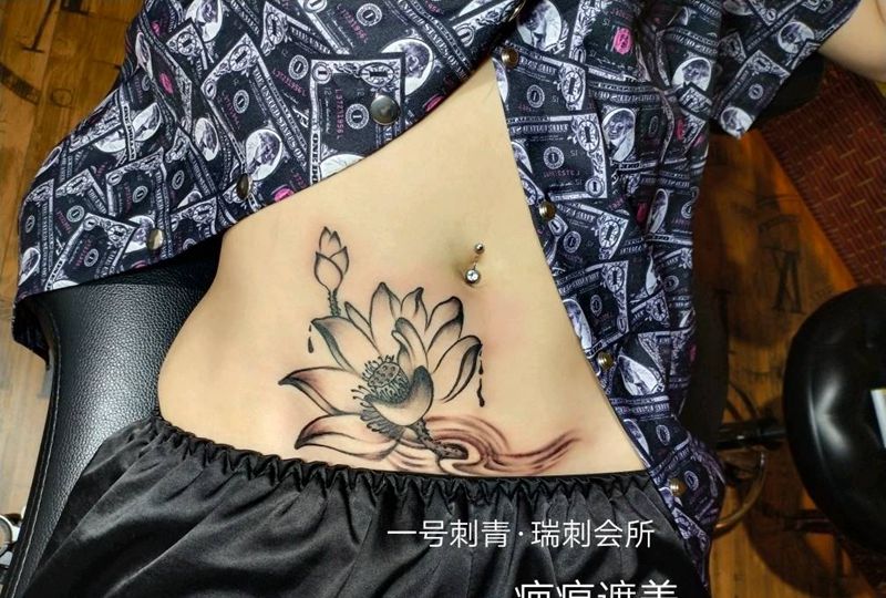 私人订制纹身图片_腹部纹身图案