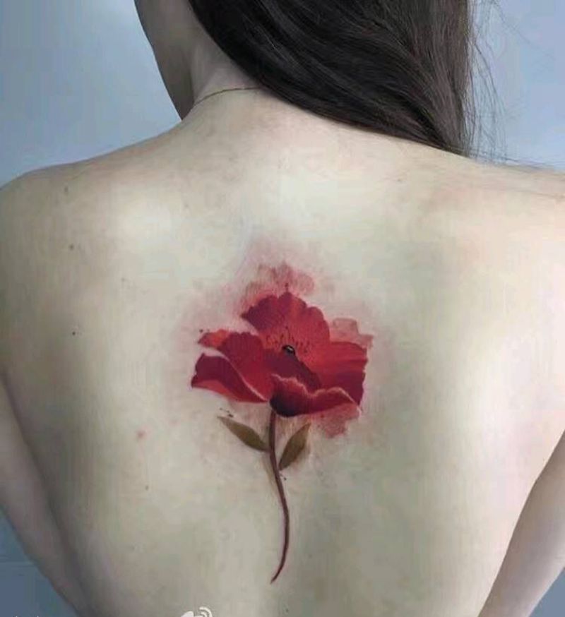 花纹身图片_背部动物成品纹身图案