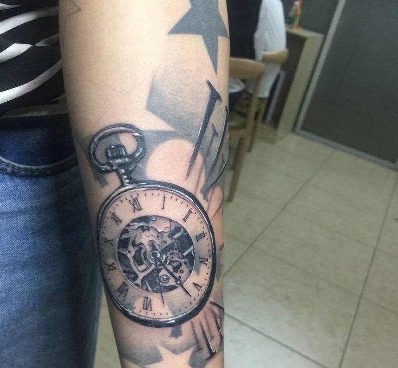 欧风拼接纹身图片