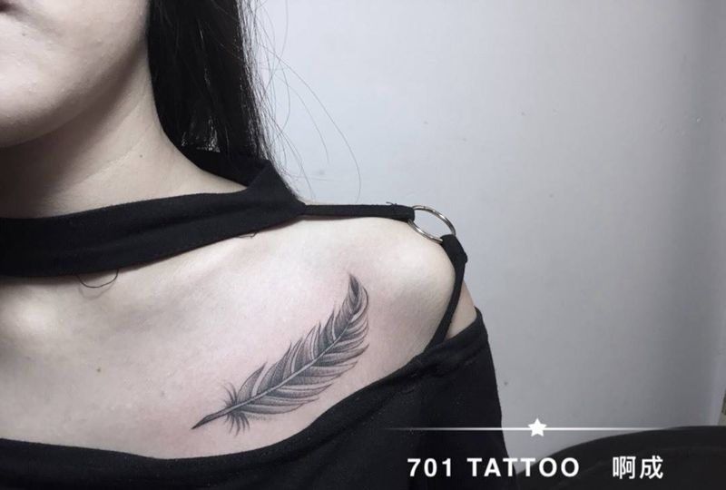 羽毛纹身图片
