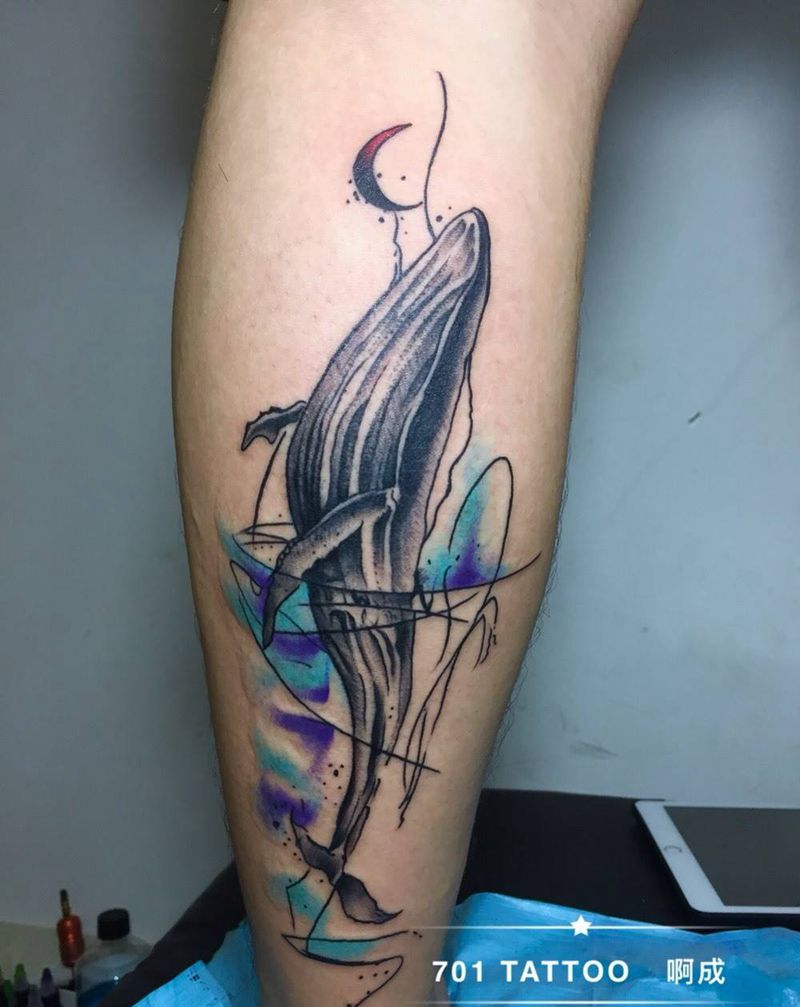 鲸鱼纹身图片