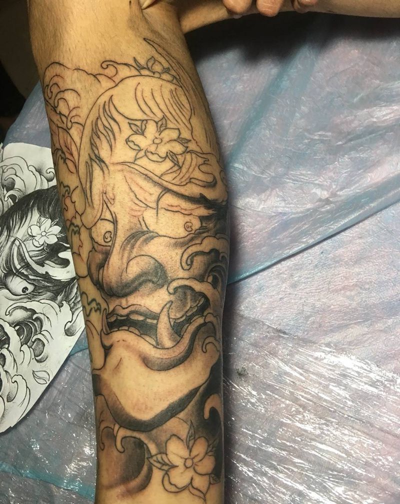 包小腿纹身图片