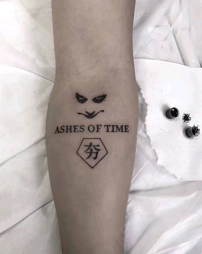 小丑纹身图片_手臂几何字符图腾原创成品纹身图案