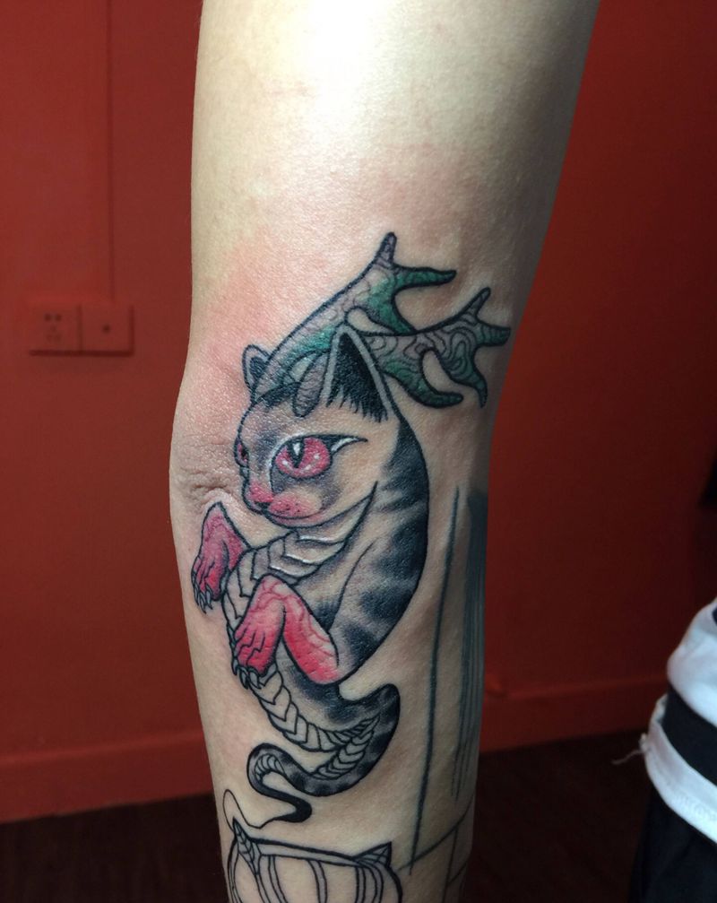 猫纹身图片