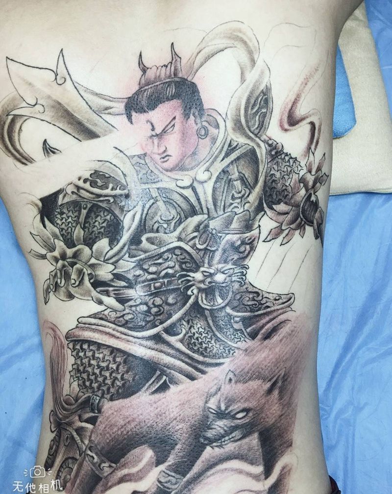 二郎真君，未完纹身图片