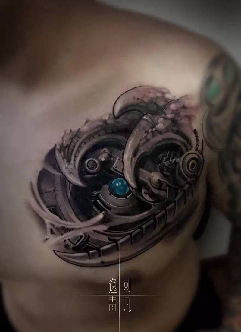 生化机械纹身图片