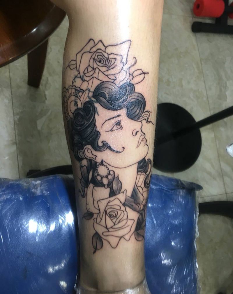 school系列美女纹身图片