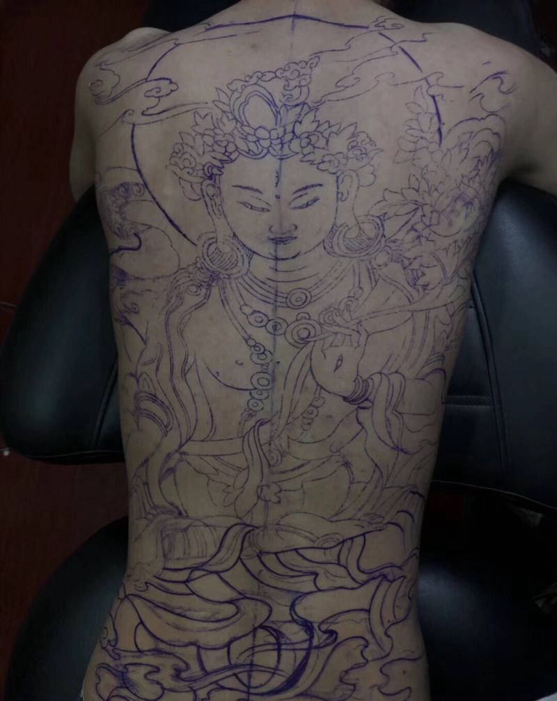 满背纹身图片