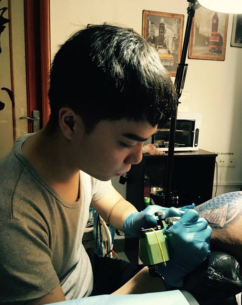 《鲤鱼》遮盖未完成纹身图片