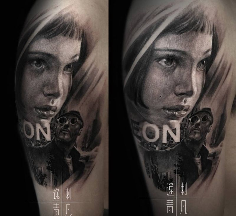 Leon这个杀手不太冷纹身图片